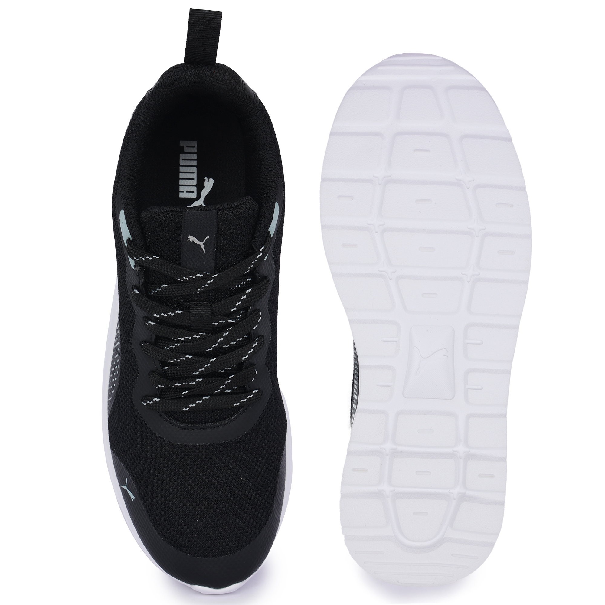 Puma Men's Altas Black High Rise White Sports Running Shoe