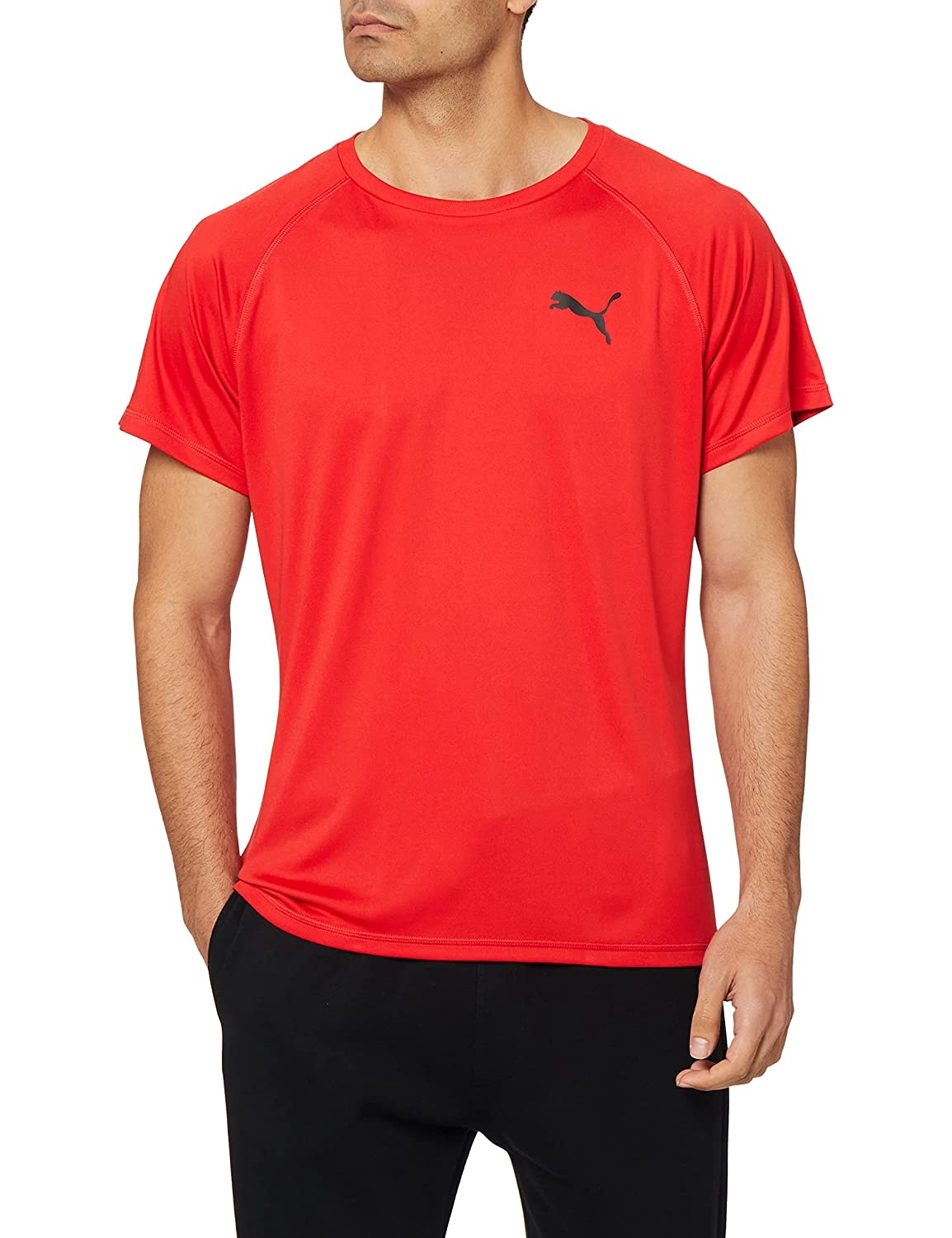 Puma | Puma Men's Solid Regular T-Shirt (58582711_High Risk Red S)
