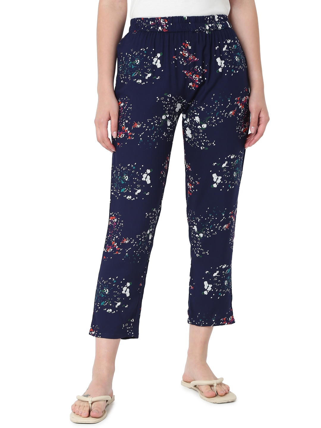 Smarty Pants | Smarty Pants women's cotton blue color floral print pajama. 