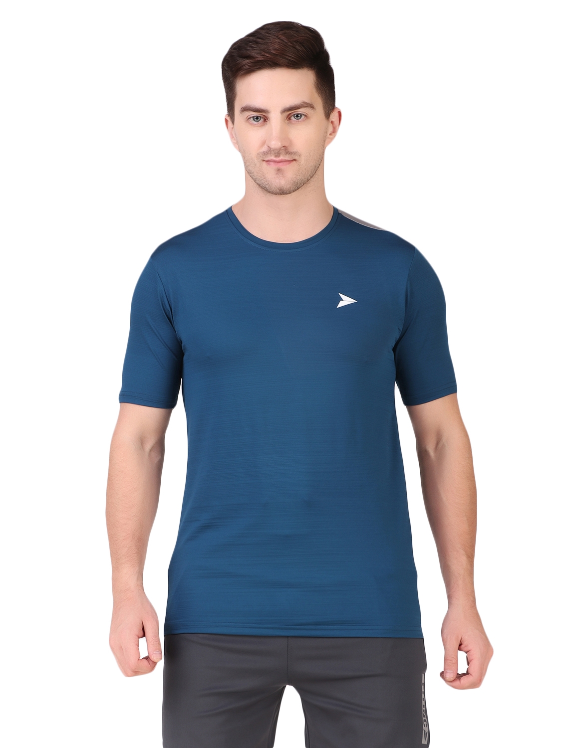 Fitinc Men's Round Neck Slimfit Gym & Active Sports Airforce T-Shirt