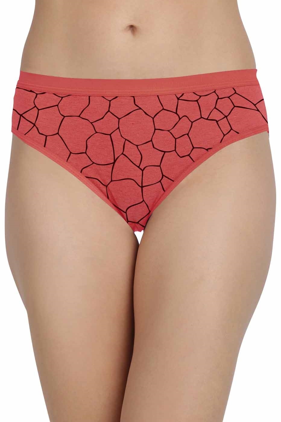 UrGear | UrGear Womens Red Printed Regular Fit Comfortable Panty - Pack of 1