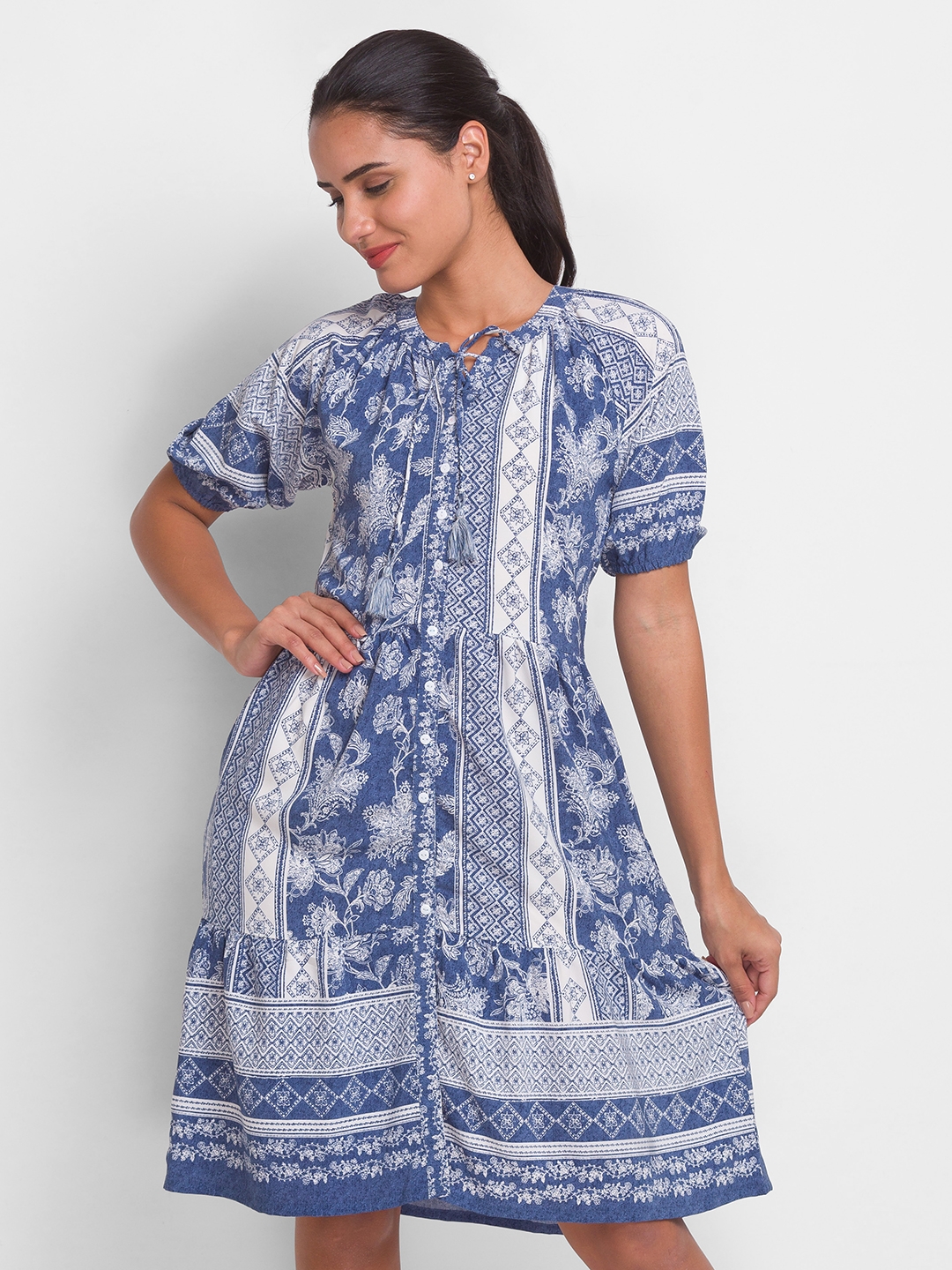 globus | Globus Blue Printed Dress