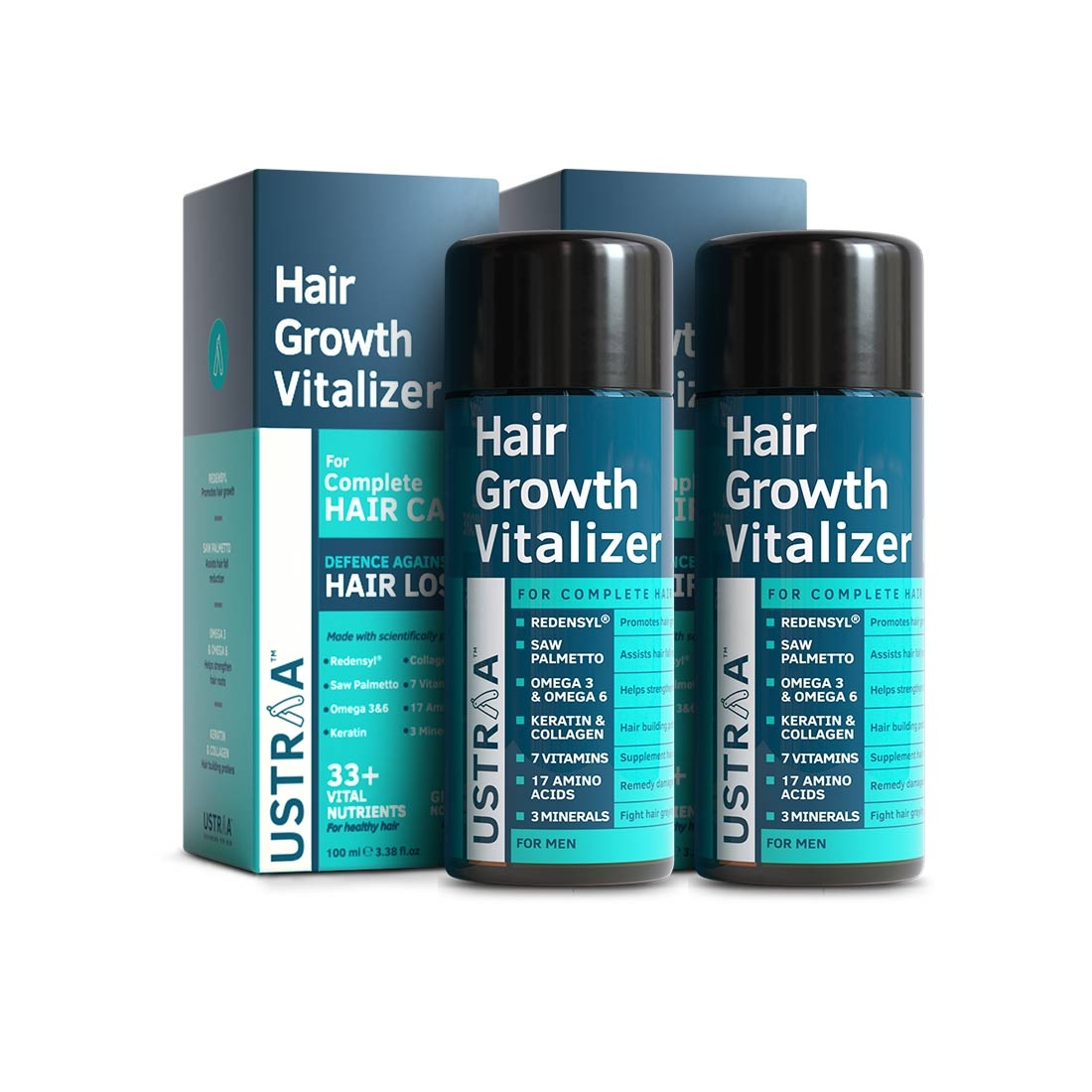 Ustraa | Ustraa Hair Growth Vitalizer - 100 ml - Set of 2