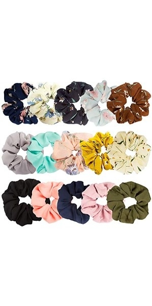 LACE IT | LACE IT Women Chiffon Scrunchies  Elastic Hair Band  Hair Accessories Rubber Band (Pack of 6, Multicolor)