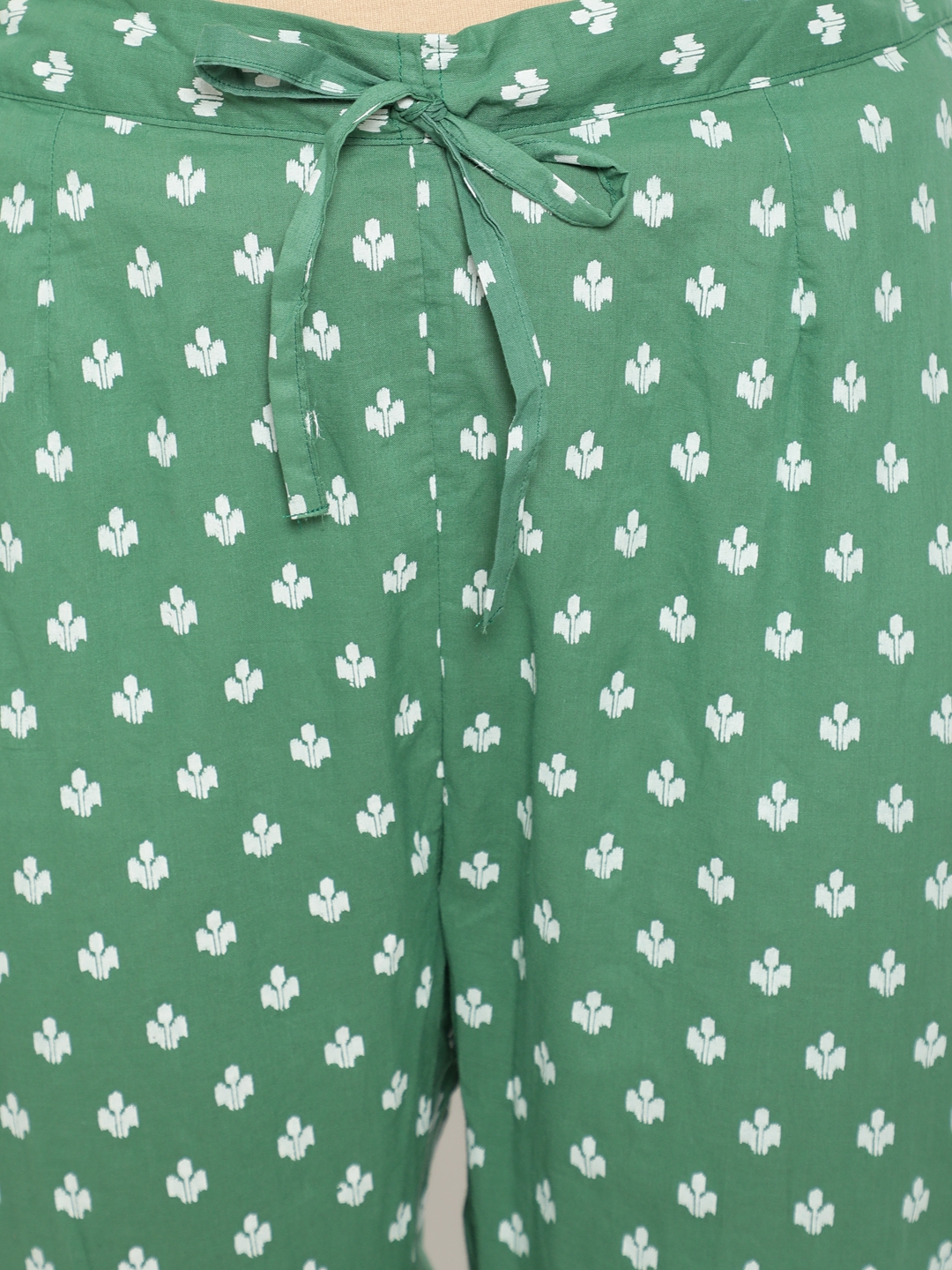 Embellished Green Kurta Pant Set