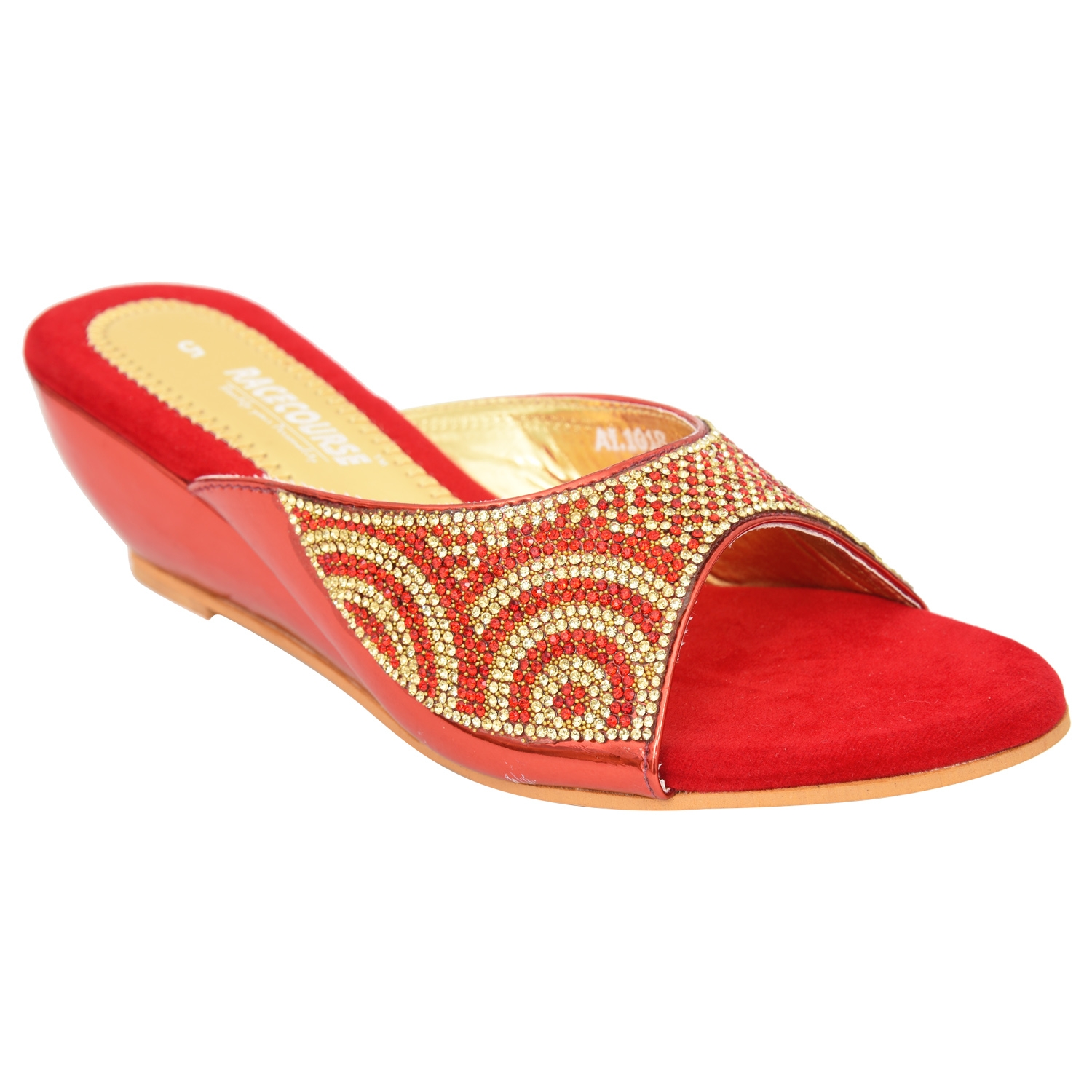 Racecourse | Racecourse Women's Titanic Heel Saro Sole Ready Made China Upper Partywear News With the Heel Height of 2 Inch 1018 Red