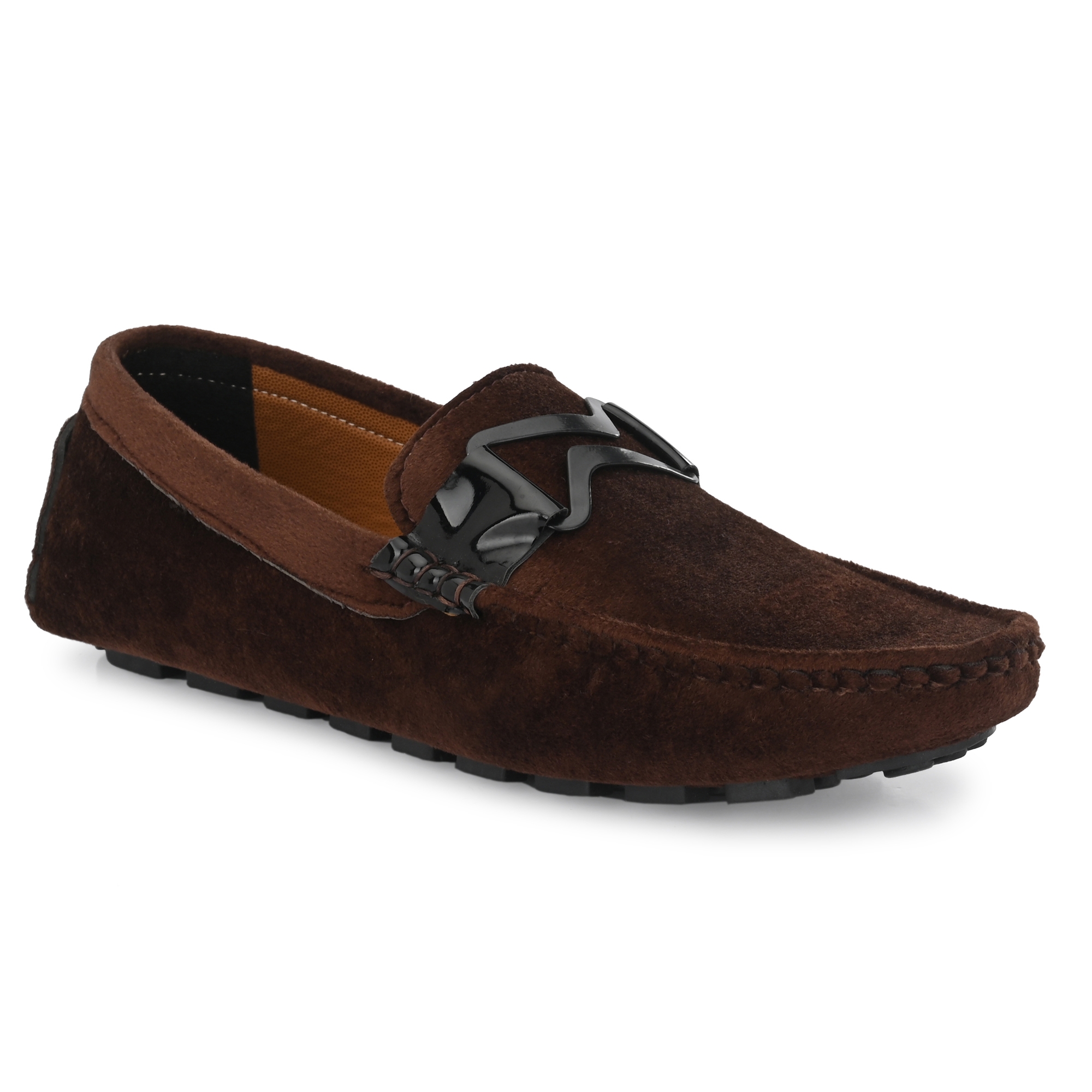 RAY J Brown Slip On Loafers For Men