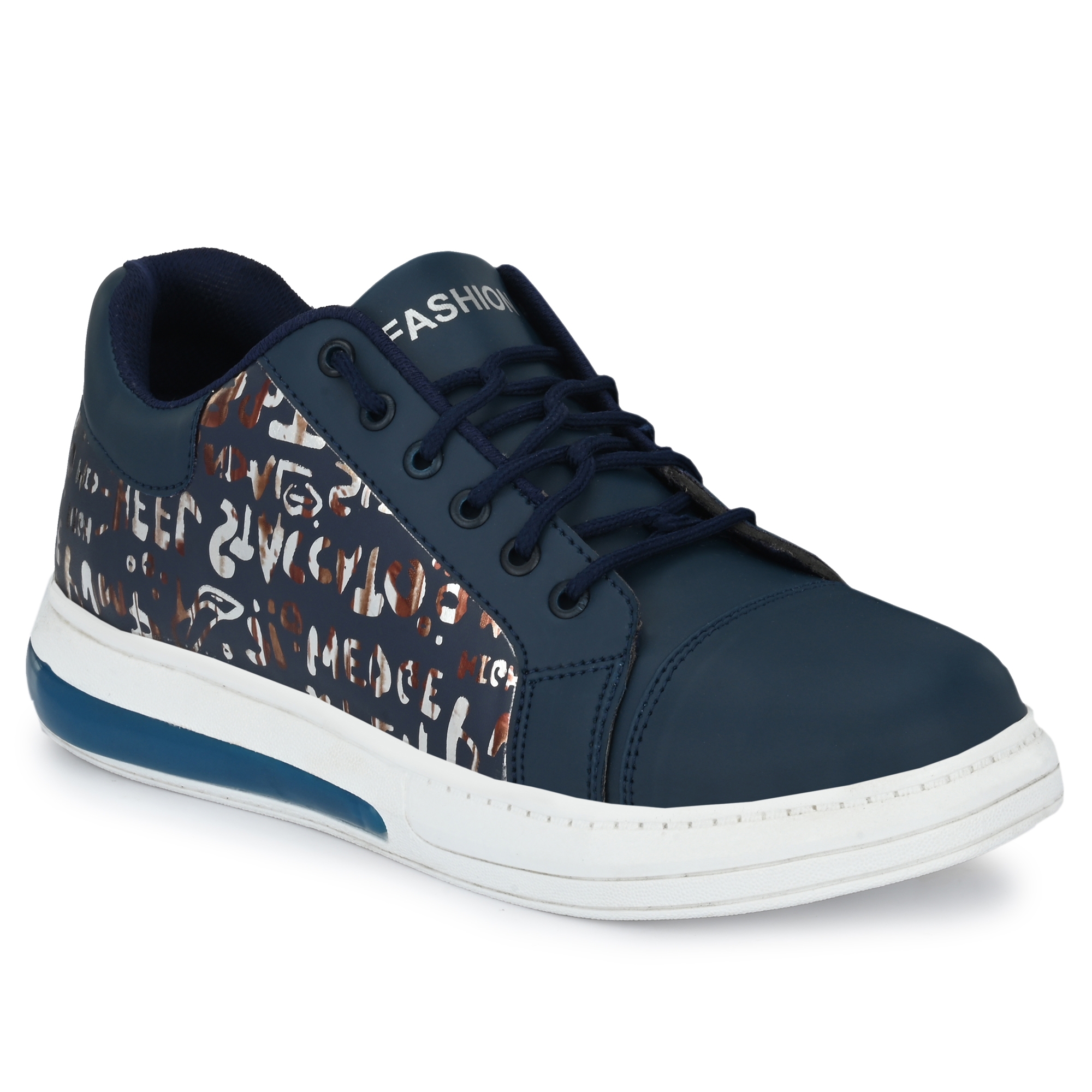 RAY J | RAY J Blue Lace-Up Sneakers For Men