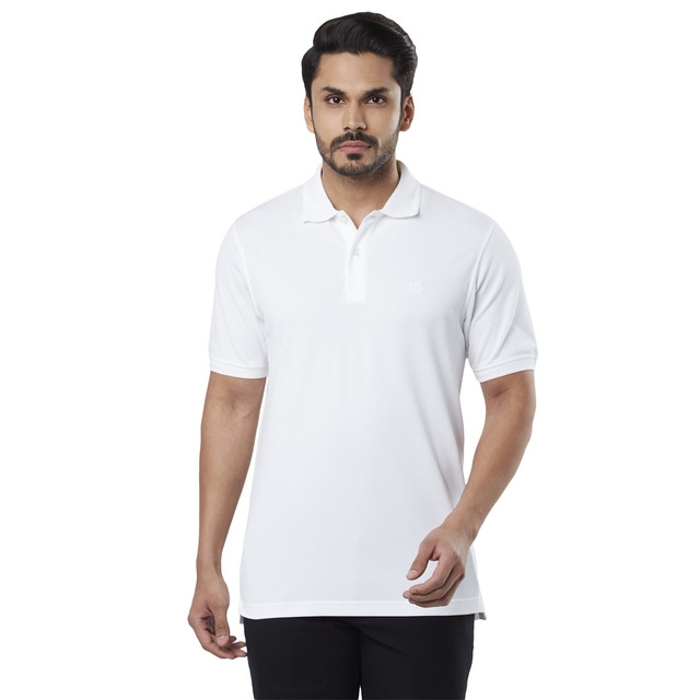 Raymond | White Solid T-Shirt