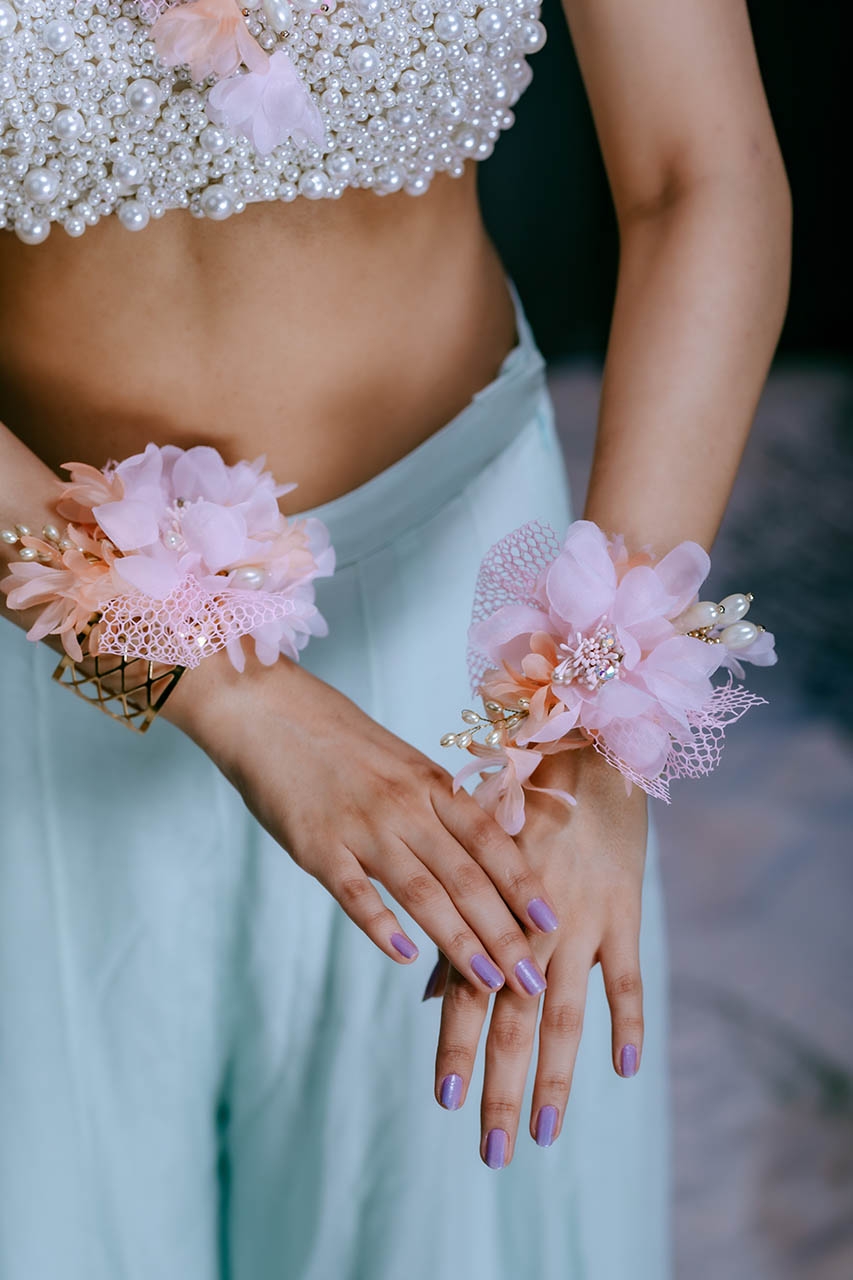 Pastel flowers corsages with kada