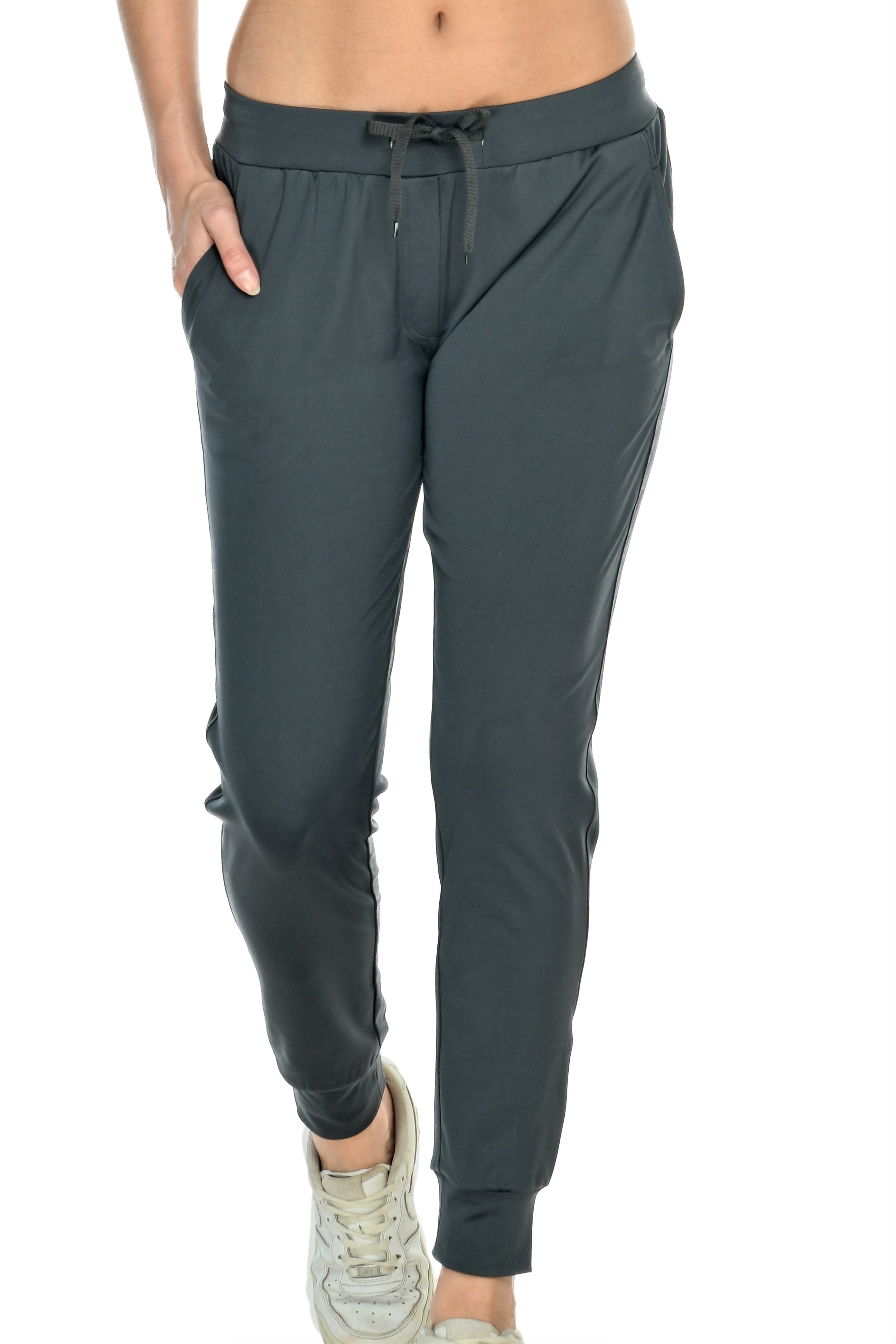 Body Smith Women's Solid Grey Relax Jogger