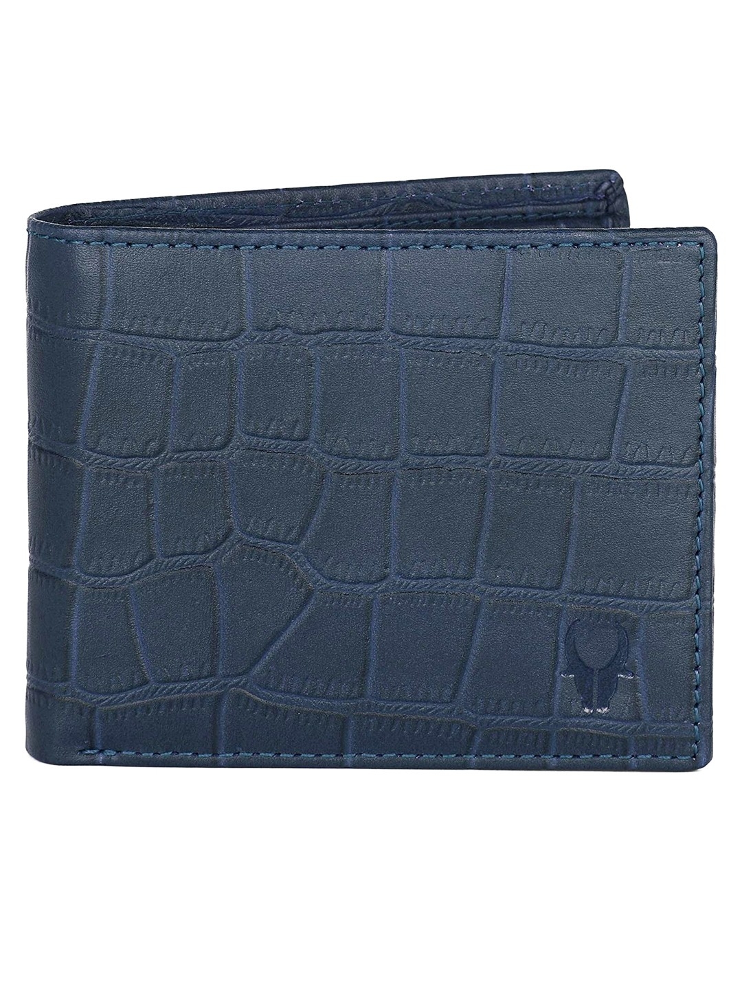 WildHorn | WildHorn RFID Protected Genuine High Quality Leather Blue Wallet for Men