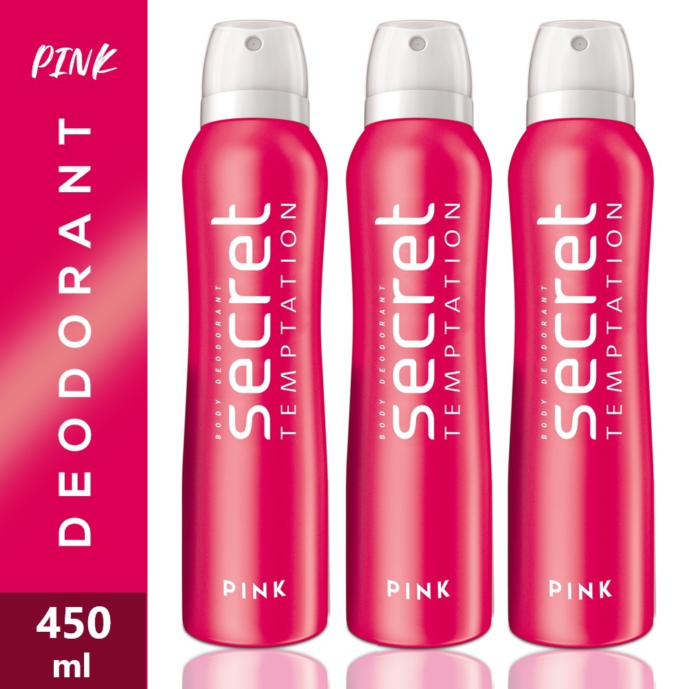 Secret Temptation | Secret Temptation Pink Deodorant Combo for Women, Pack of 3 (150ml Each)