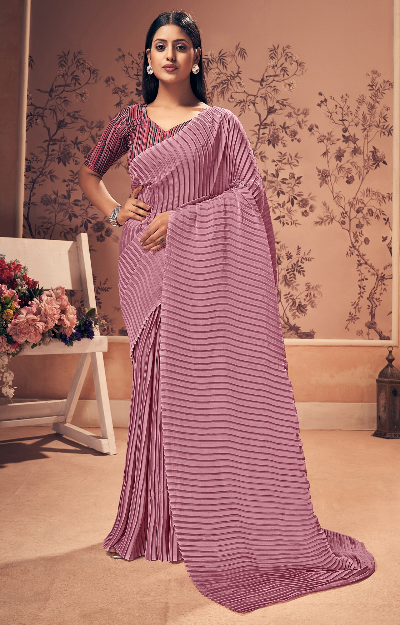 SHAILY RETAILS | Women's Purple Rangoli Silk Regular Saree Saree-SHY_ATITDE_1002_PRPLE