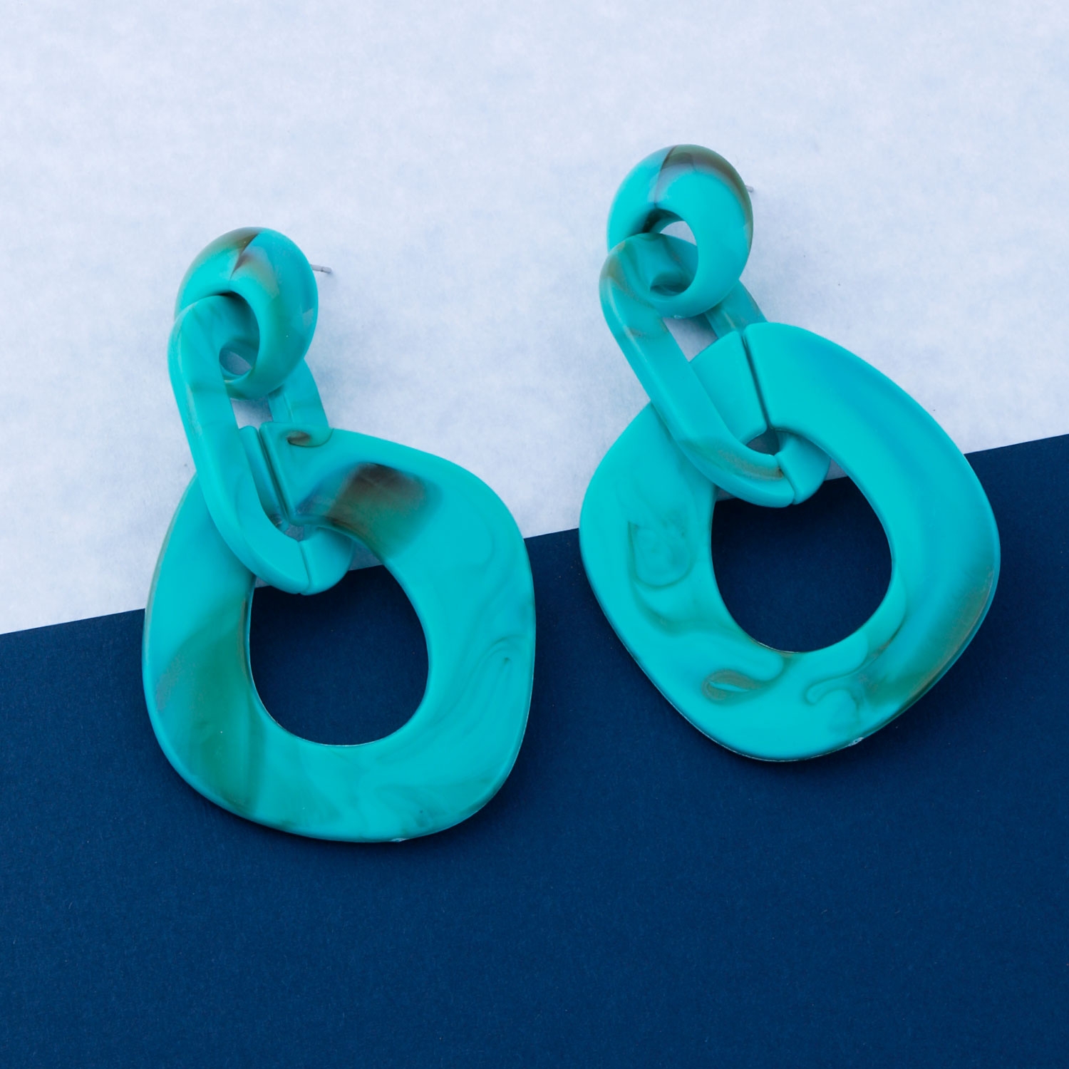 SILVER SHINE |  Elegant Ocean Blue Designer Partywear Earring For Girls And Women Jewellery