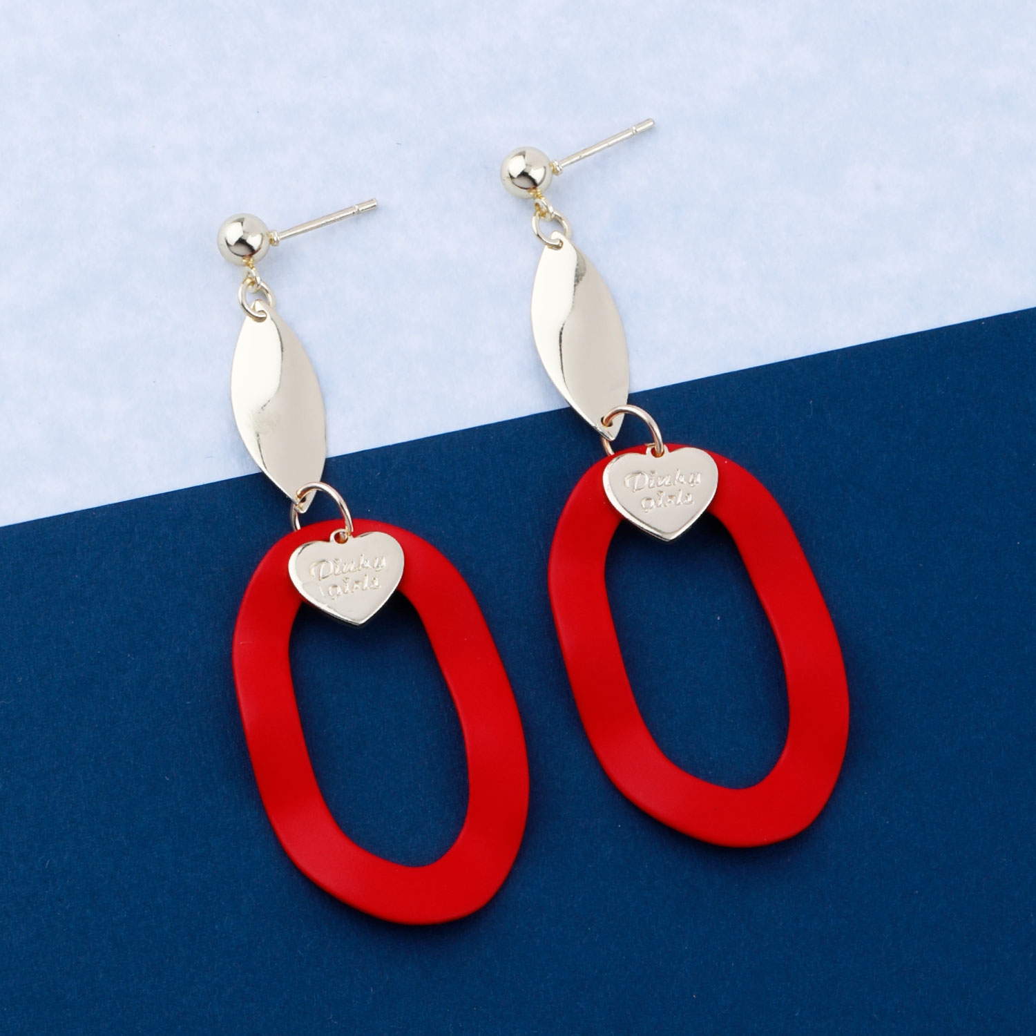 SILVER SHINE |  Attractive Red Latest Design Collection Drop Earrring For Girls And Women
