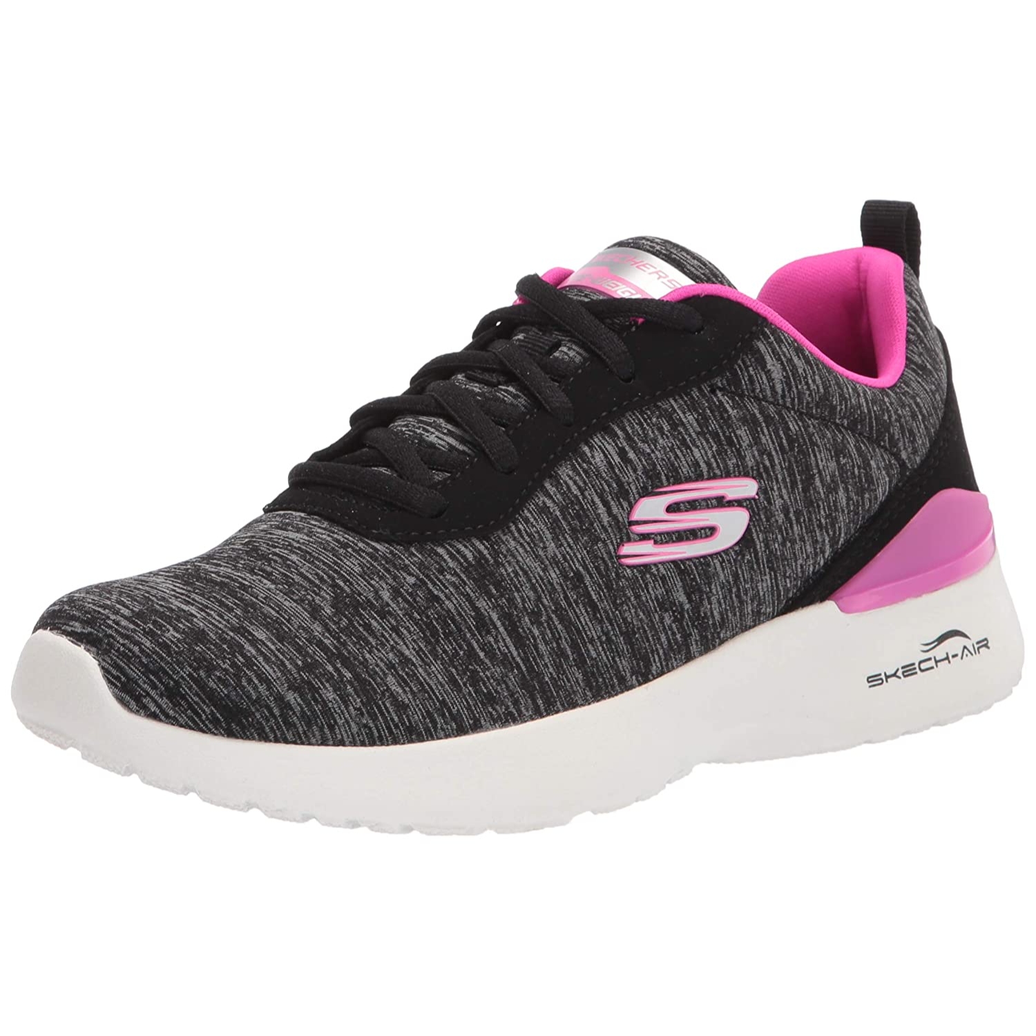Skechers Women's Skech-AIR Dynamight-Paradise Black/HOT Sports Shoe_149344-BKHP