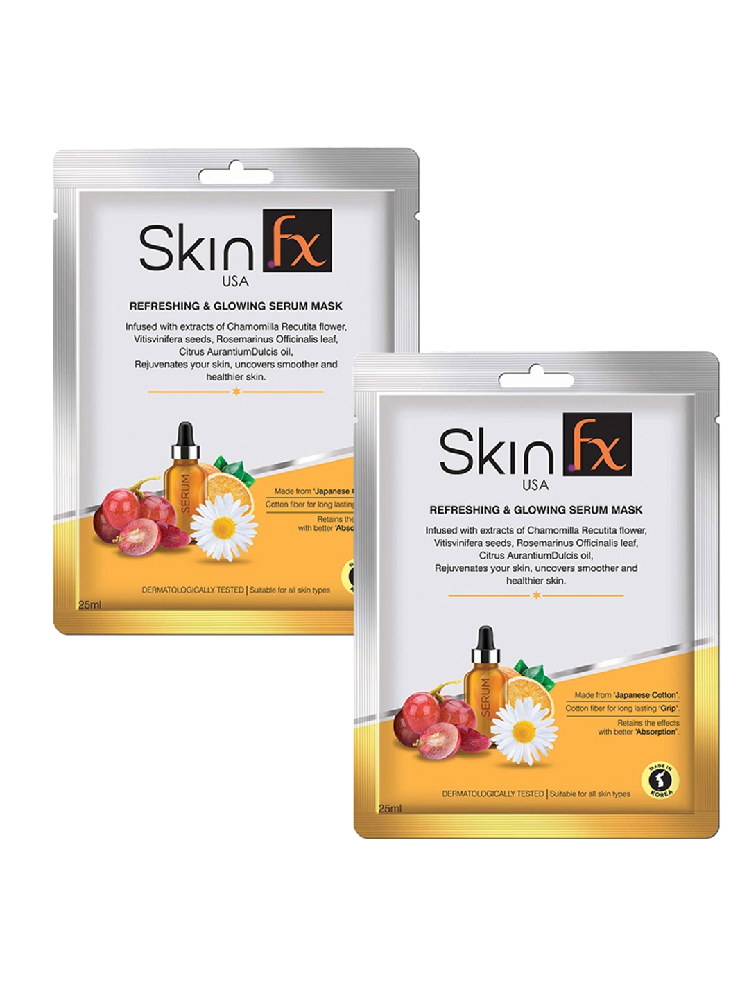 Skin Fx | Skin Fx Refreshing & Glowing Serum Mask Pack of 2