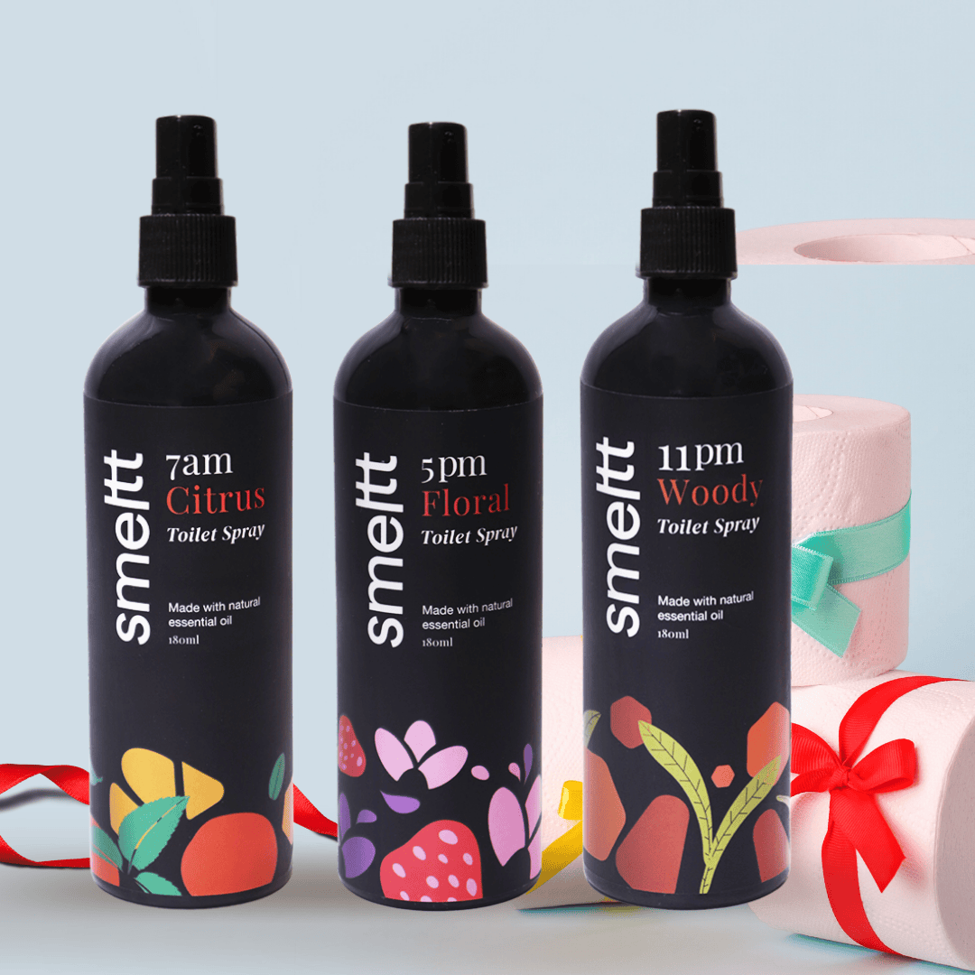 Smeltt | Smeltt All Day Combo Box 7am Citrus+ 5pm Floral+ 11pm Woody Fragrance Toilet Spray - 180 ML