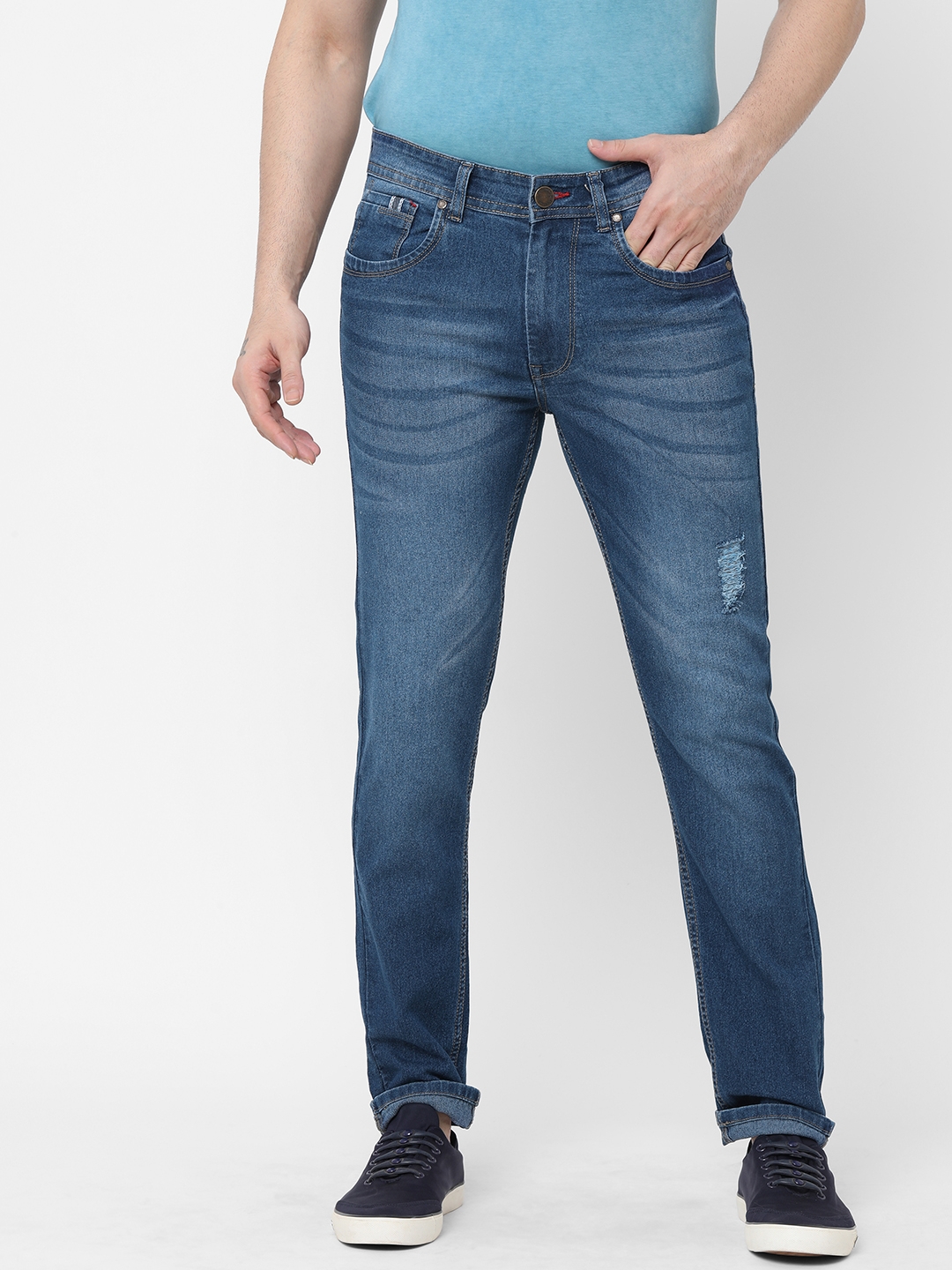 SOLEMIO | Solemio Cotton Lycra Slim Fit Sustainable Jeans For Men