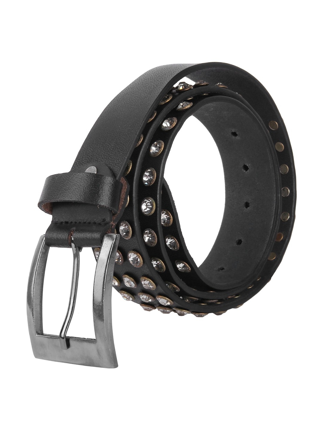 Creature Designer Casual Black Genuine Leather Belts For Men
