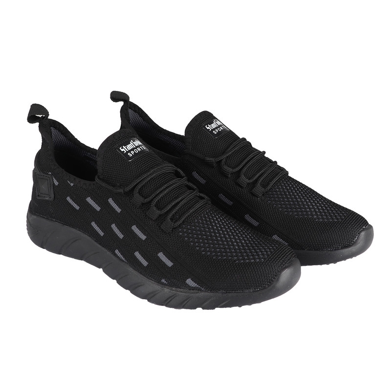 Stanfield | Stanfield Sf Air Knit Men's Lace-Up Shoe Black & Grey
