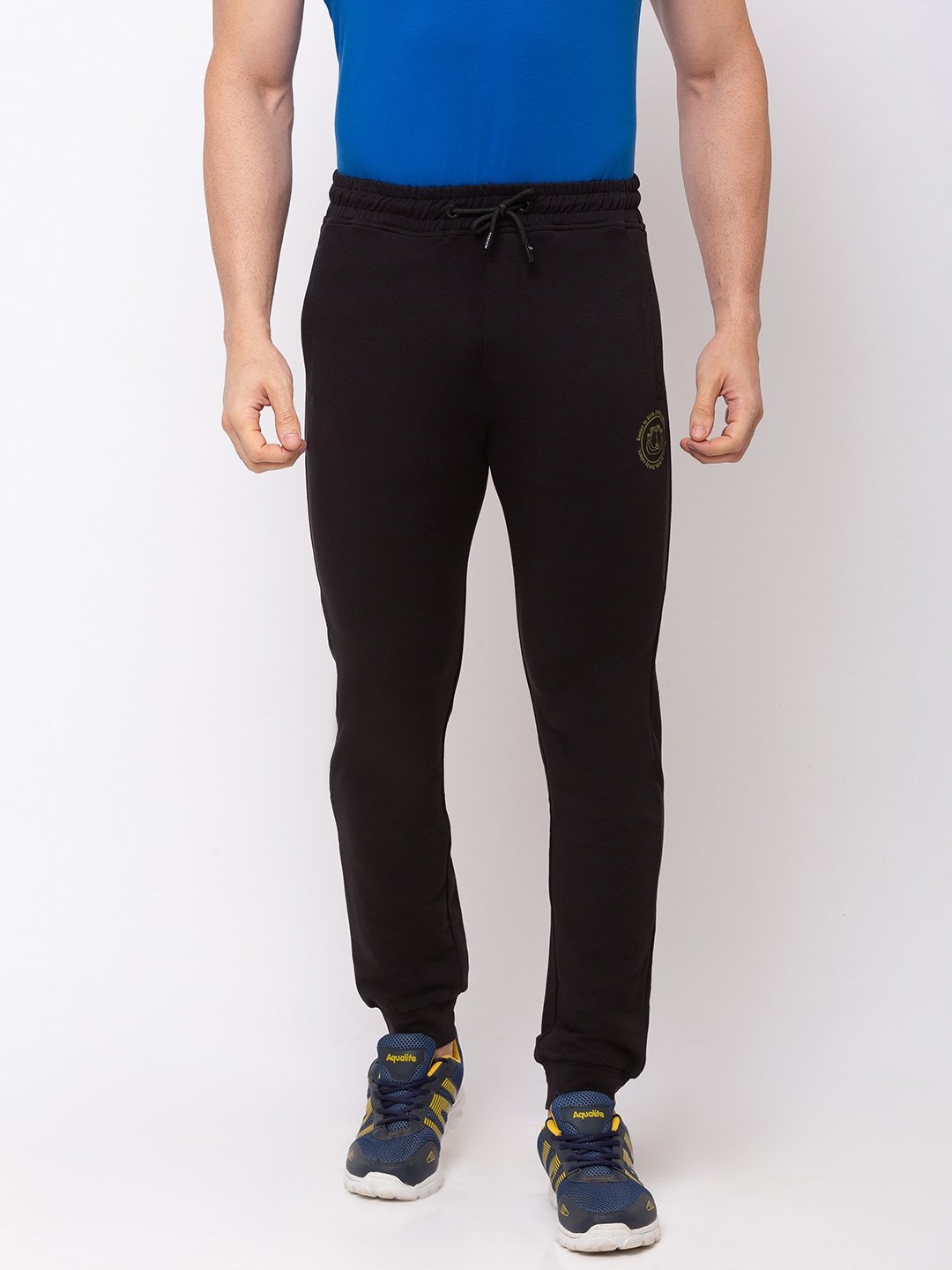 Status Quo | Black Printed Joggers with HD Branding