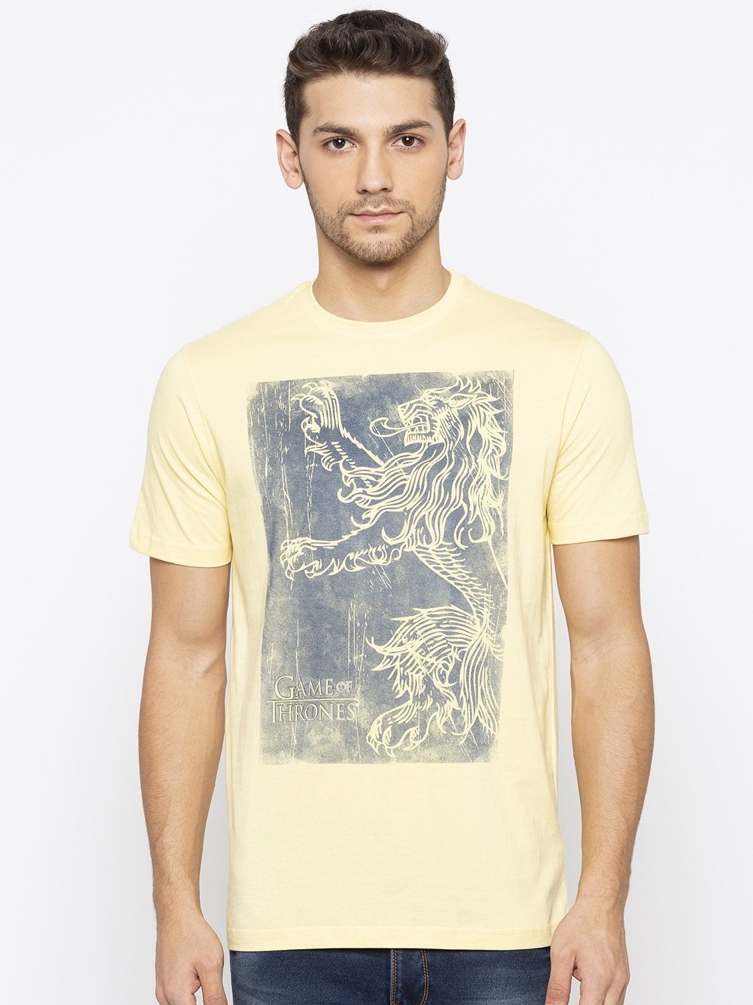 Status Quo | Lemon Yellow Printed Game of Thrones T-shirt