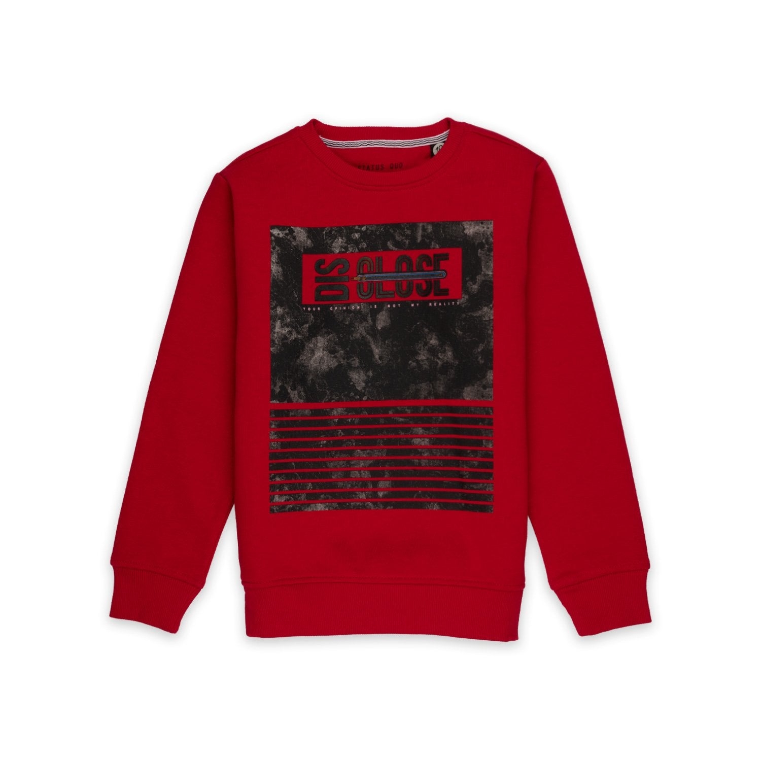 Status Quo | Kids Red Printed Sweatshirt