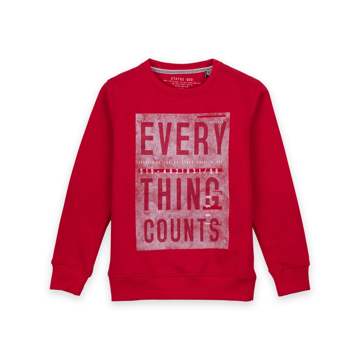 Status Quo | Kids Red Printed Sweatshirt