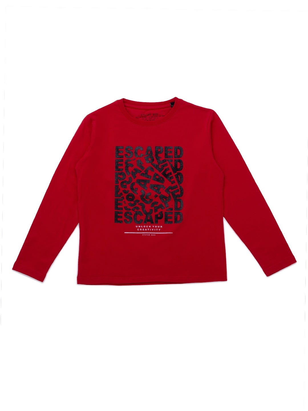 Status Quo | Kids Red Printed T-Shirt