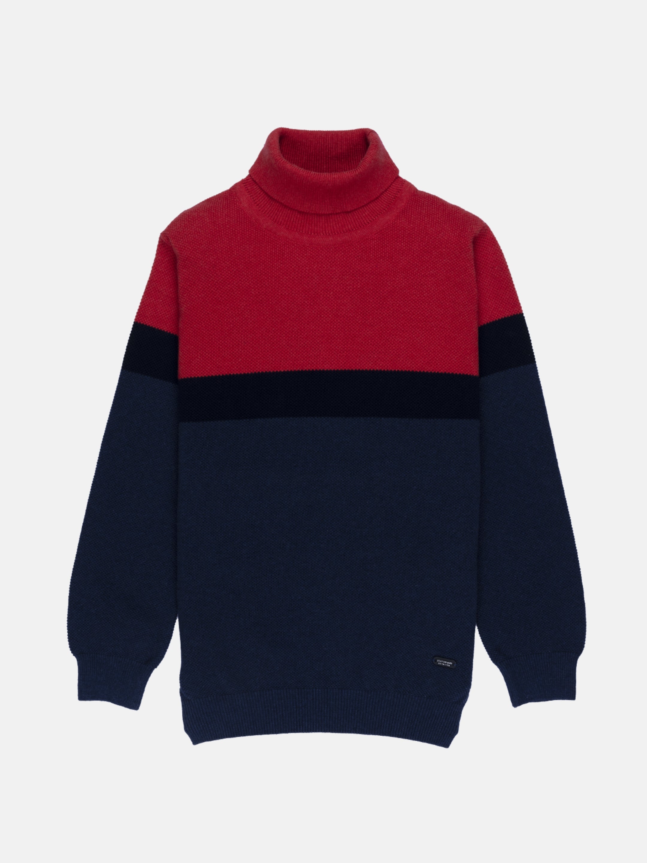 Boy's Blue Cotton Solid Sweaters