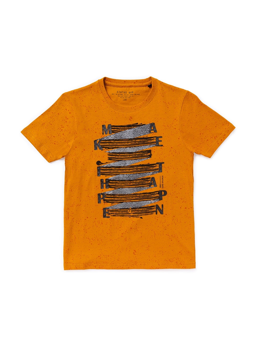 Status Quo | Kids Mustard Printed T-shirt