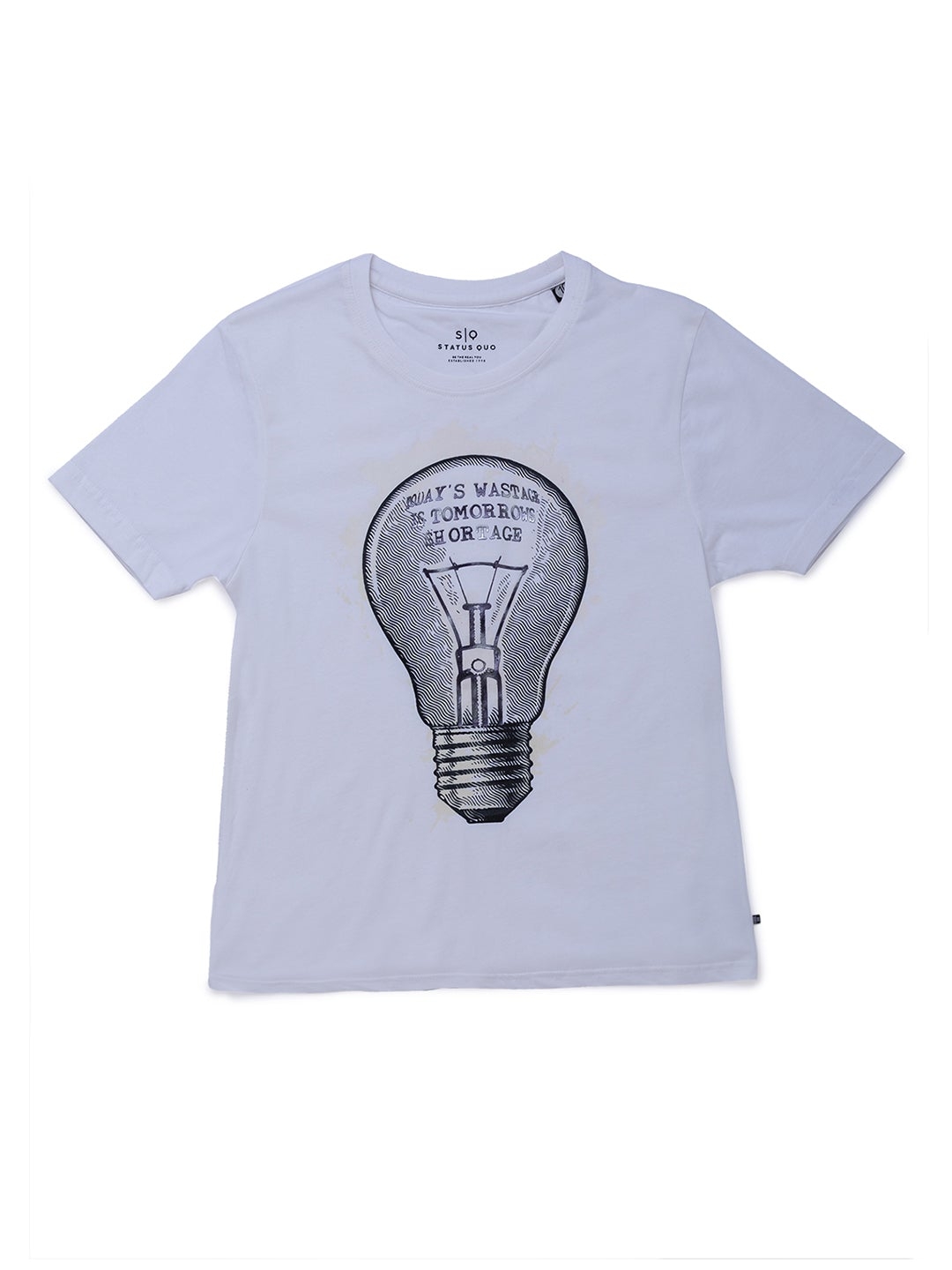 Status Quo | Kids White Solar Activated Printed T-shirt