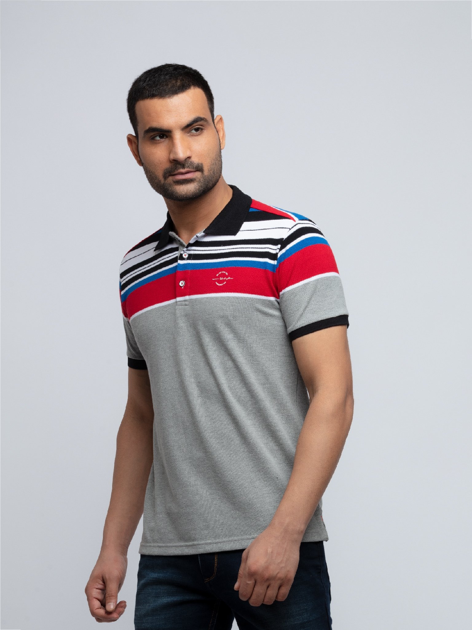 Status Quo | Red Printed Regular Fit Polo