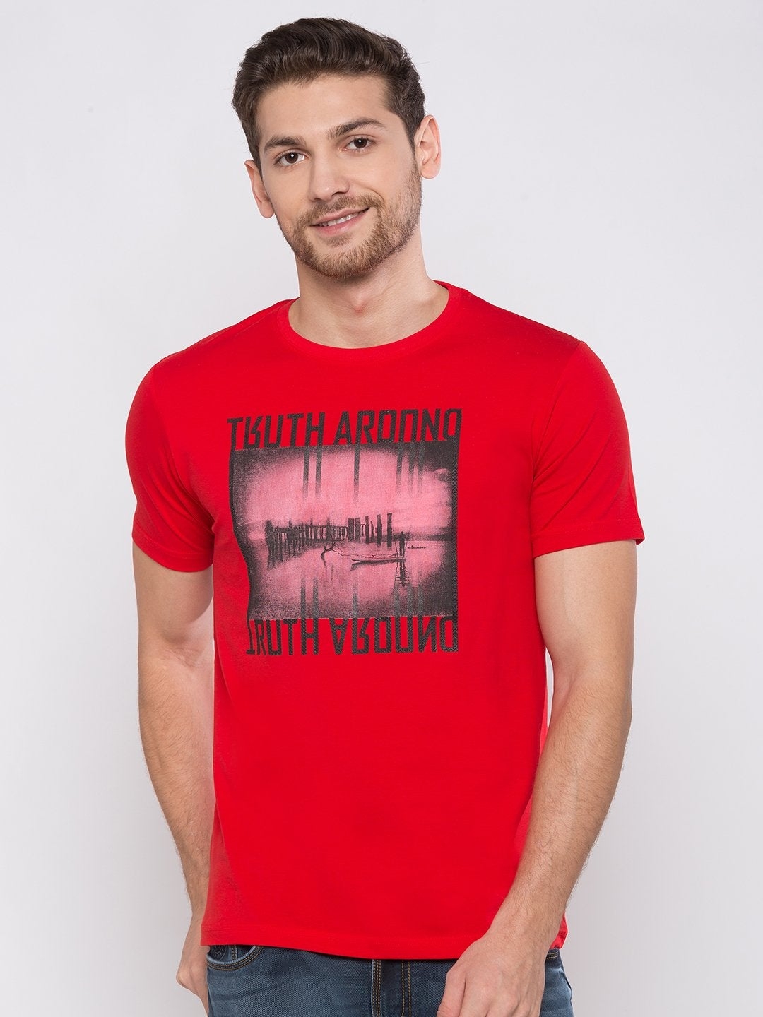 Status Quo | Red T-Shirt With Chest Print