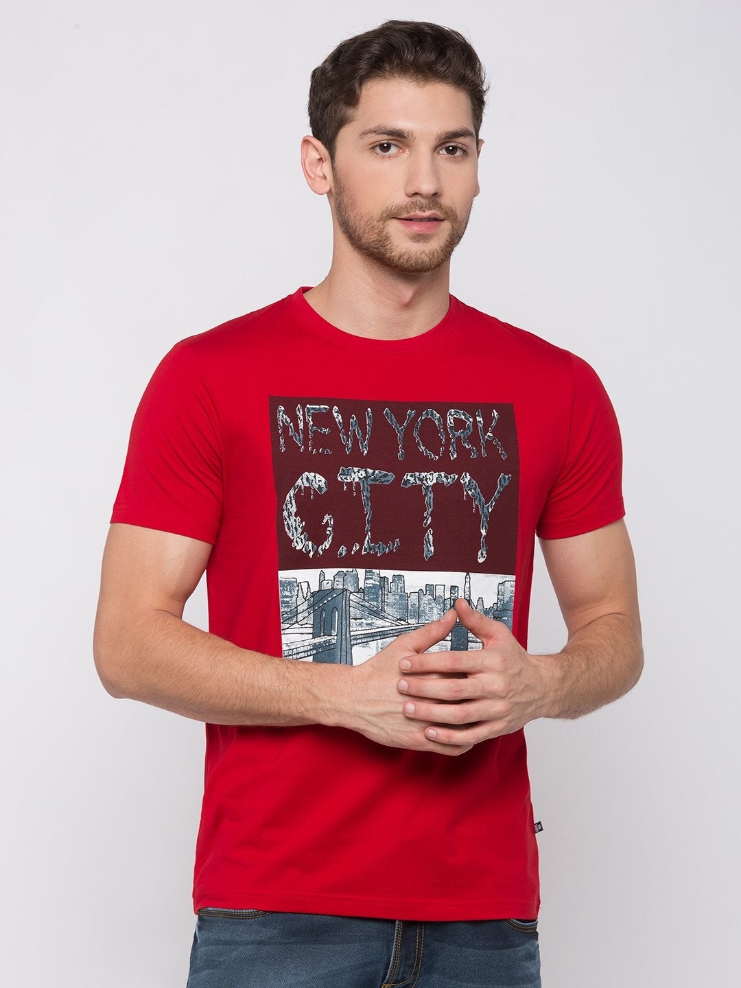 Status Quo | Red New York City Print T-Shirt