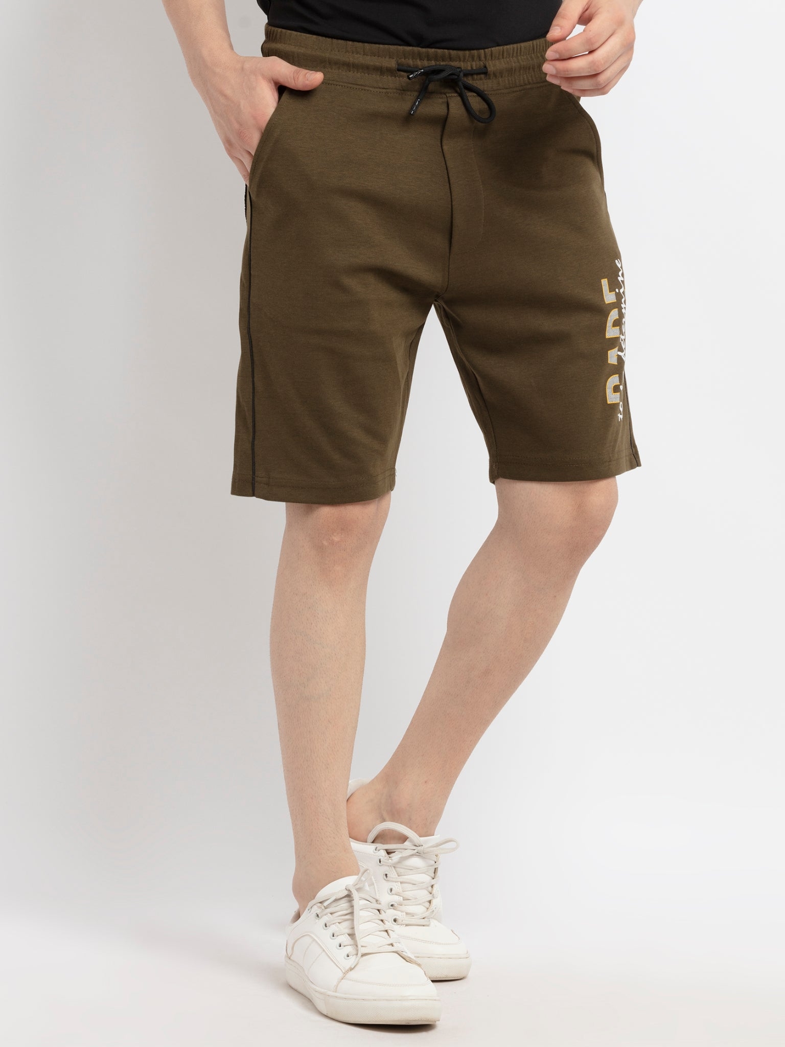 Status Quo | Men's Printed OLIVE Shorts