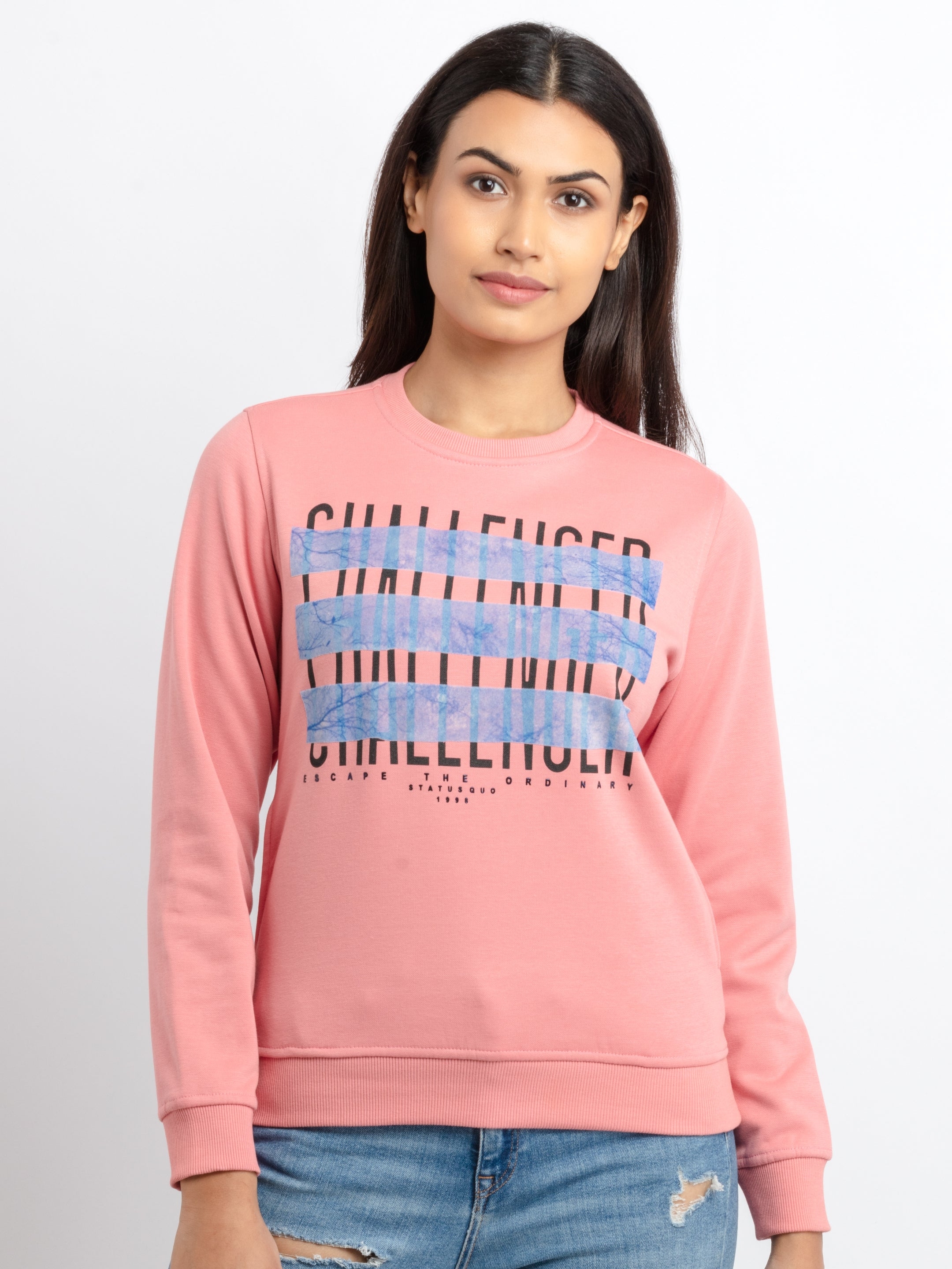Status Quo | Women's Printed Round Neck Sweatshirt