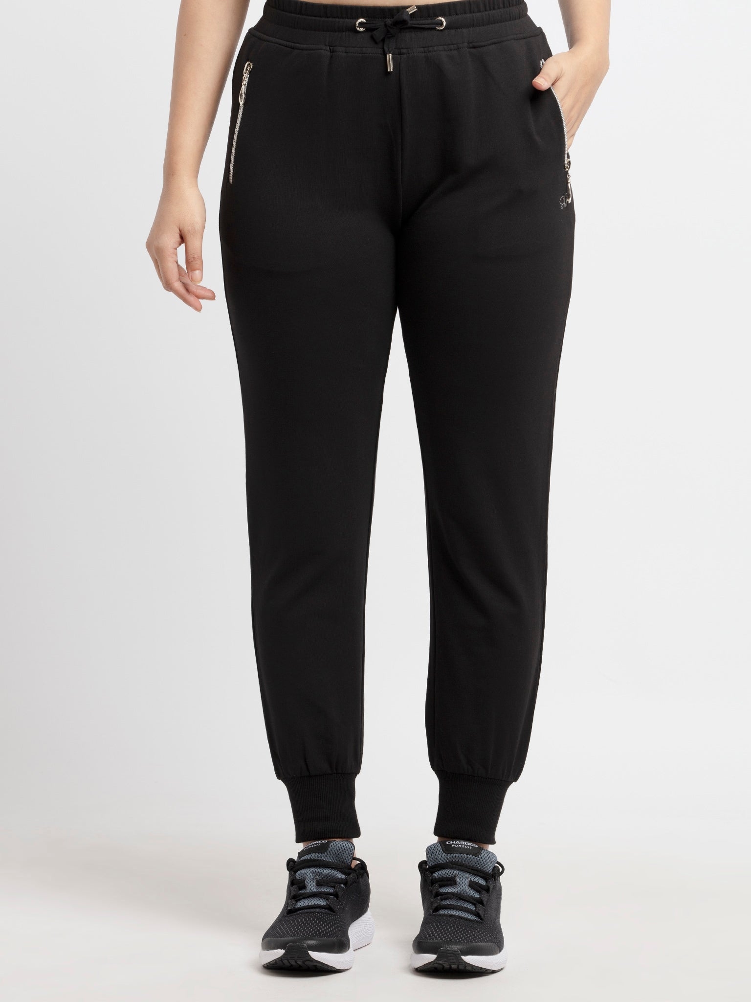 Status Quo | Womens Full length Solid Joggers