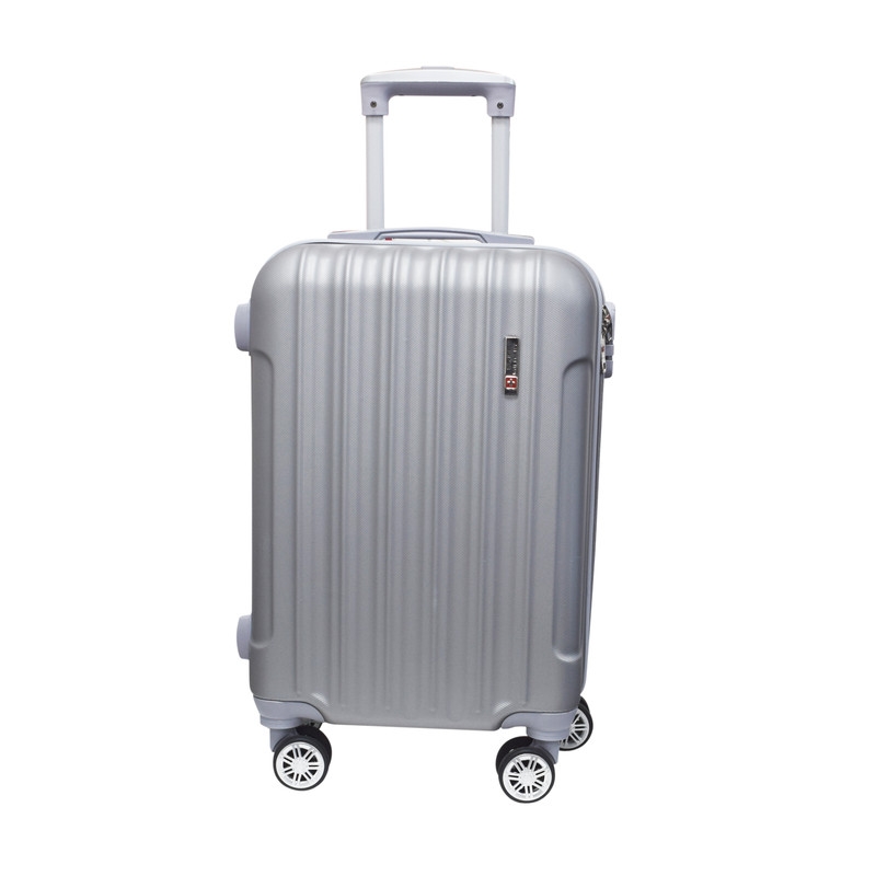 Swiss Military | 28 Inch Grey Textured Hard-Sided Trolley Suitcases (HTL88)