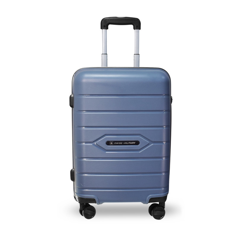 Swiss Military | 20 Inch Grey Textured Hard-Sided Trolley Suitcases (HTL93)