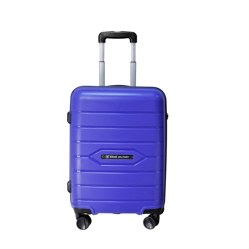 Swiss Military | 20 Inch Blue Textured Hard-Sided Trolley Suitcases (HTL94)