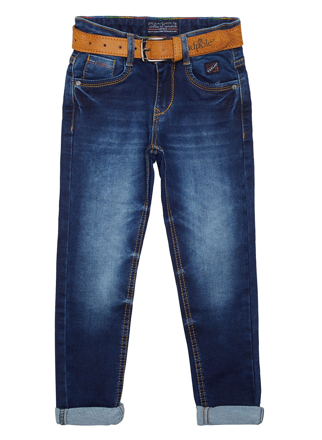 Tadpole | Tadpole Boy's Blue Cotton Lightly Faded Solid Jeans