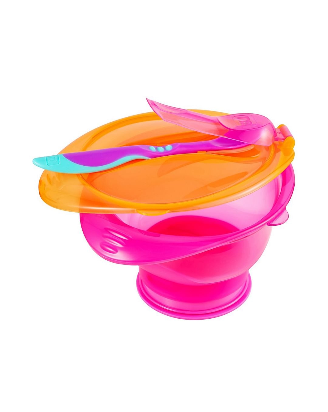 Twist and Lock Suction Bowl Set - Pink