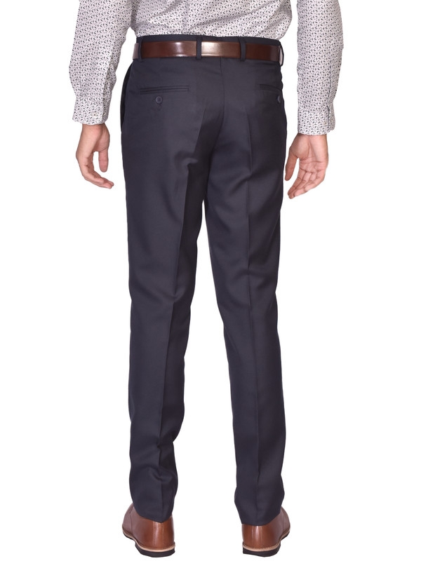 Navy Blue Tailored Dobby/Structure Trouser
