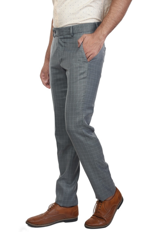 Silver Trouser DOBBY/STRUCTURE 100% COTTON