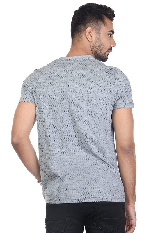 Grey CREW KNITTED T - Shirt