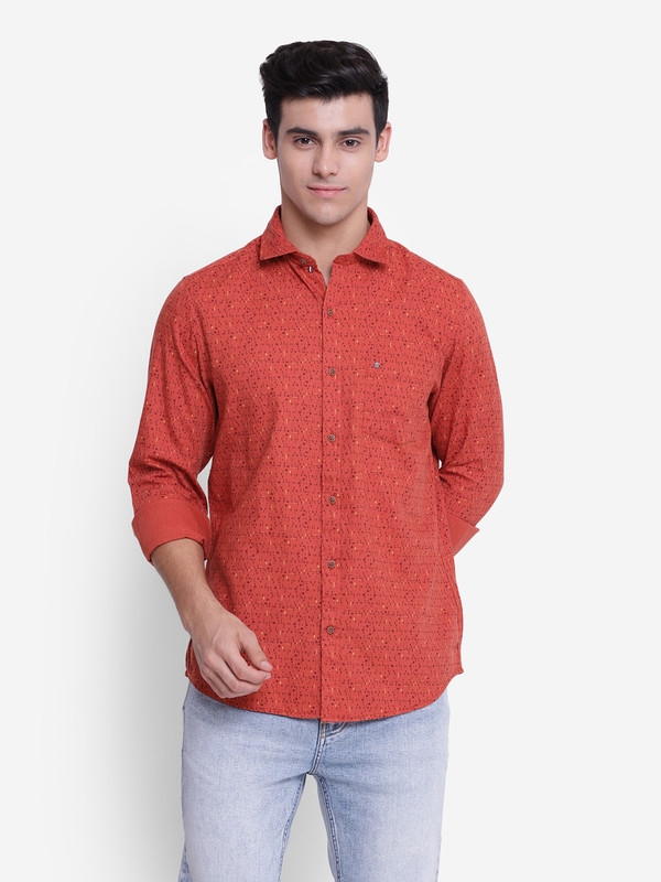 Red Festive Collection Cotton Shirt