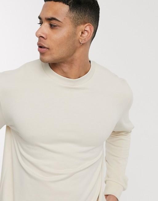 Hemsters | Hemsters Full Sleeves Cream Sweatshirt